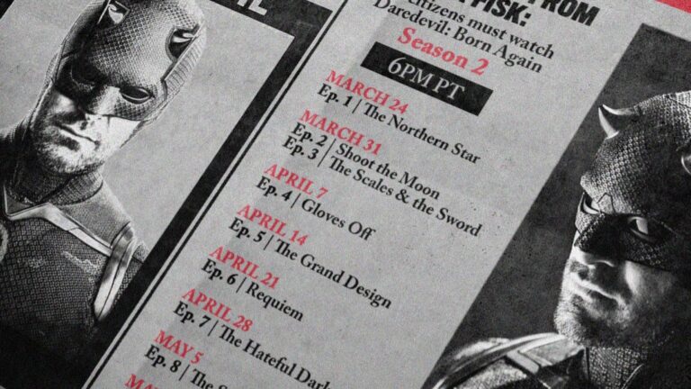 DAREDEVIL Born Again: Saison 2 – Le planning de diffusion