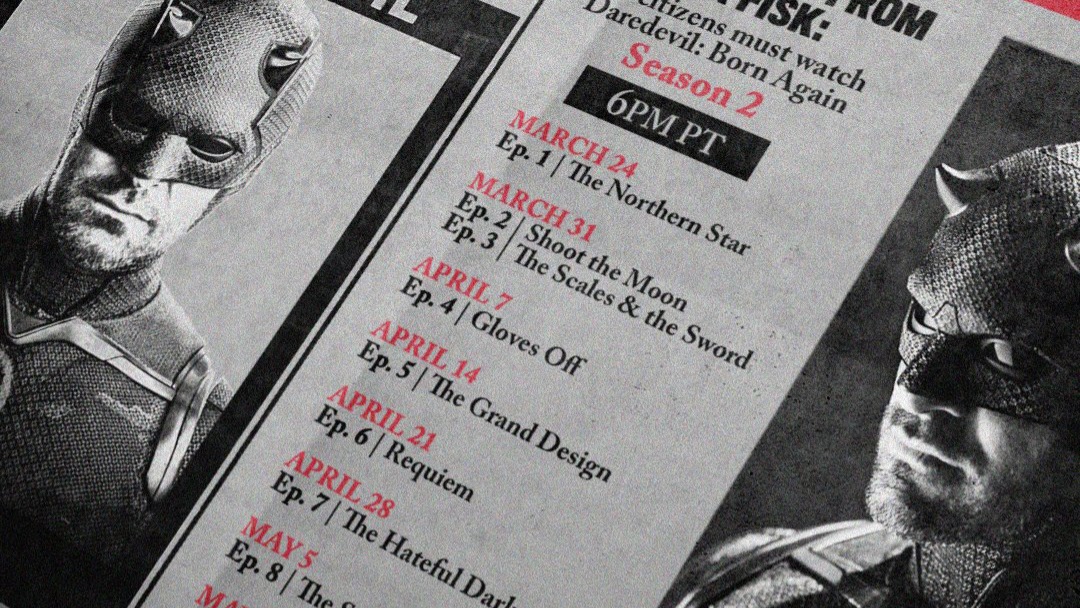 DAREDEVIL Born Again: Saison 2 – Le planning de diffusion